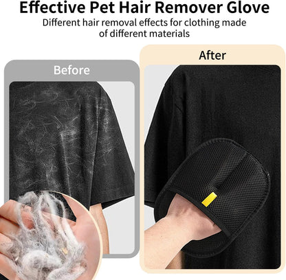 2PCS Pet Hair Remover Glove, Static Pet Hair Removal Glove
