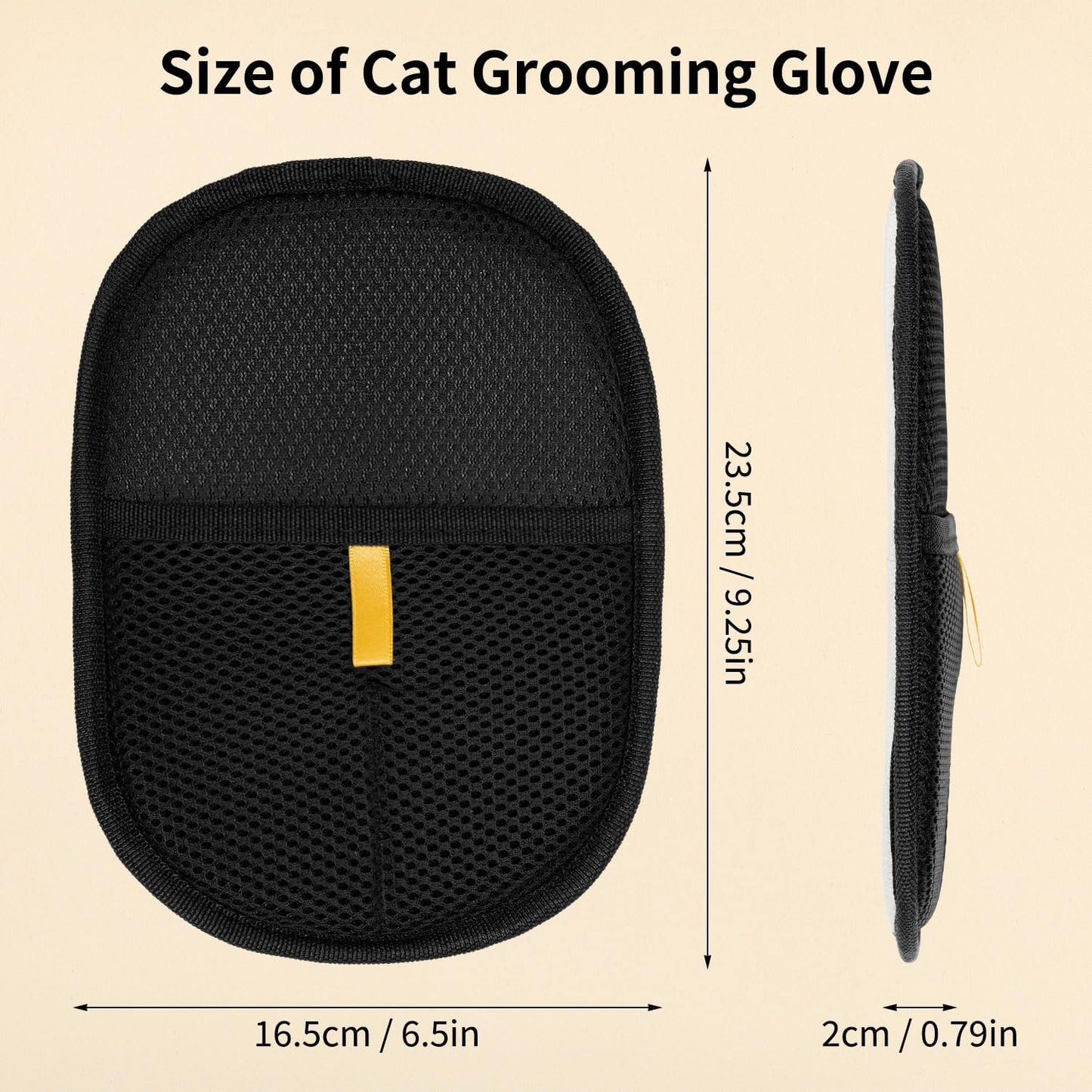 2PCS Pet Hair Remover Glove, Static Pet Hair Removal Glove
