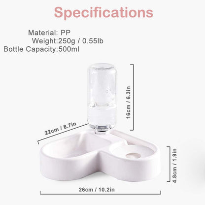 Pet Bowl Puppy Home Automatic Water Dispenser Cats Dogs Easy Clean PP Food Dish
