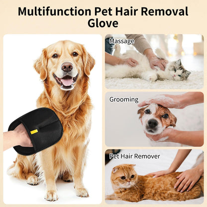2PCS Pet Hair Remover Glove, Static Pet Hair Removal Glove