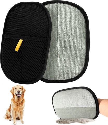 2PCS Pet Hair Remover Glove, Static Pet Hair Removal Glove