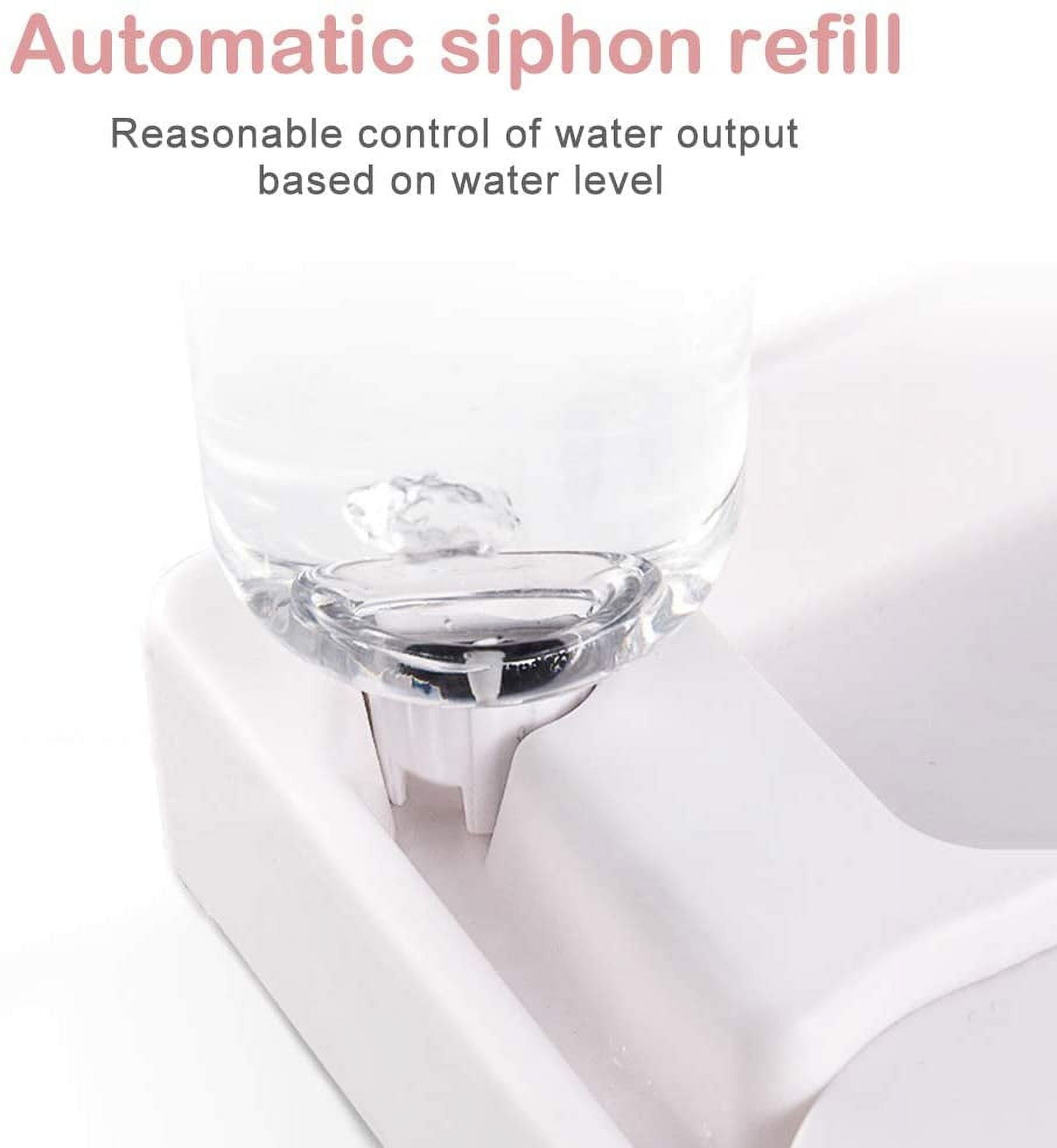 Pet Bowl Puppy Home Automatic Water Dispenser Cats Dogs Easy Clean PP Food Dish